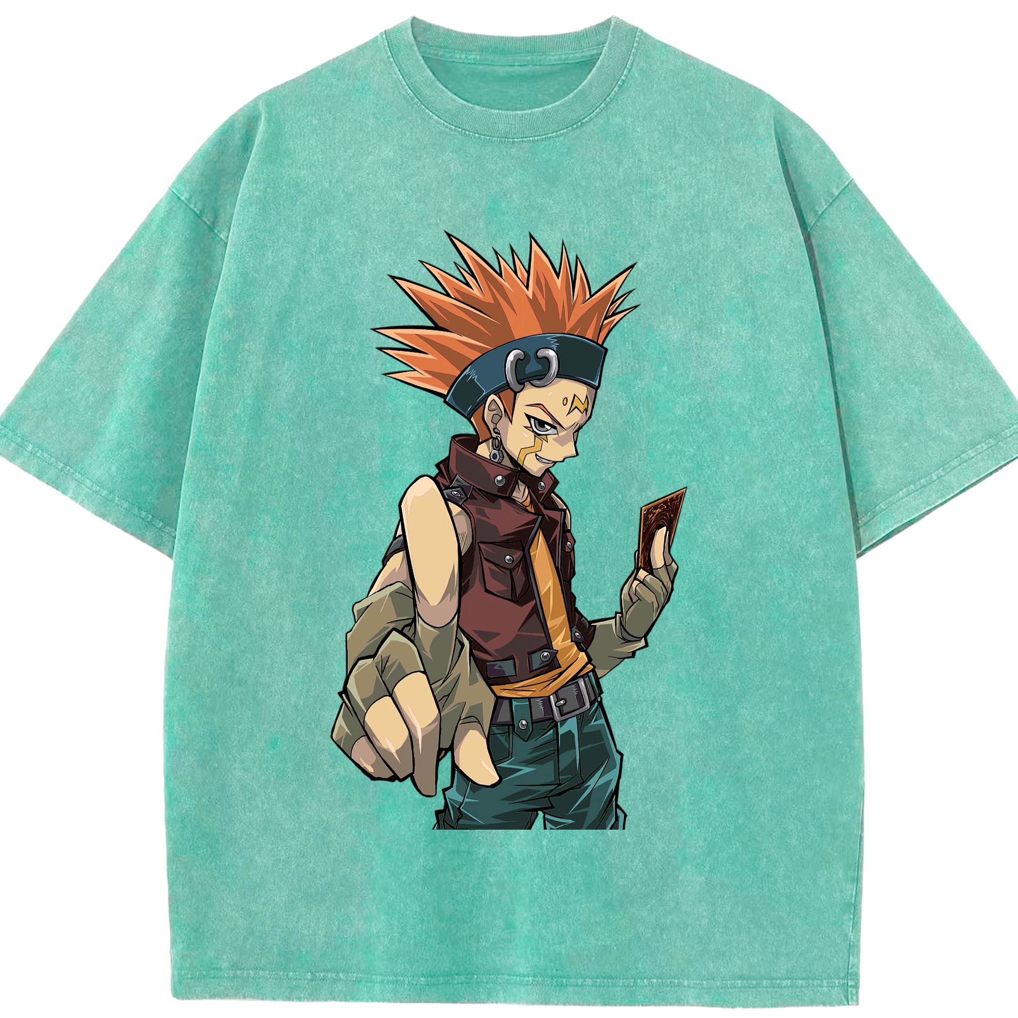 （画像用） 遊☆戯☆王 Yu-Gi-Oh! 綿100% ヴィンテージ風 半袖Tシャツ（フロントプリント）